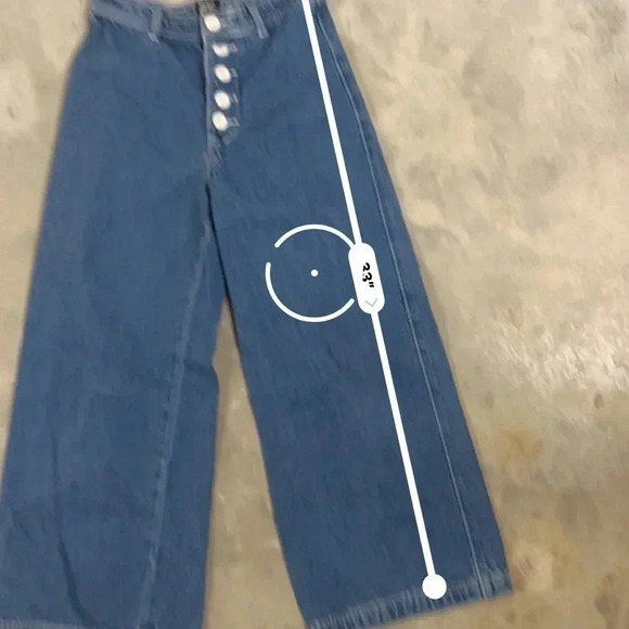 Urban Outfitters BDG Blue Jeans Women's Size 25 Wide High Rise Wide Leg - Picture 5 of 5